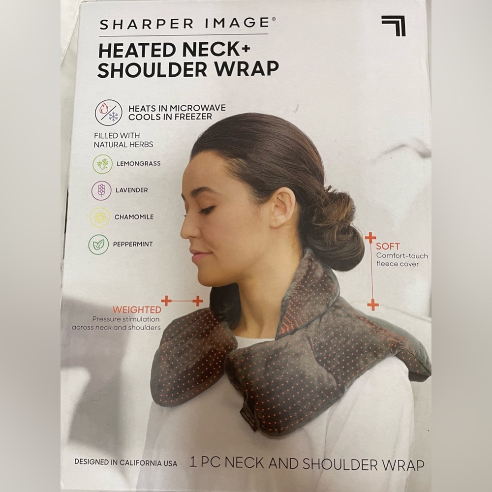 Heated Neck & Shoulder Wrap by Sharper Image.